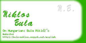 miklos bula business card